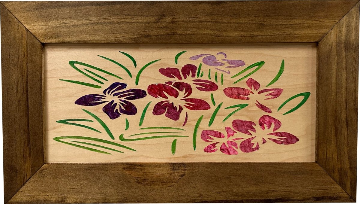 Hidden Gun Safe Just Flowers Wall Decoration - Wood Gun Cabinet To Securely Store Your Gun In Plain Sight by Bellewood Designs - Hooyah Woodworks LLC