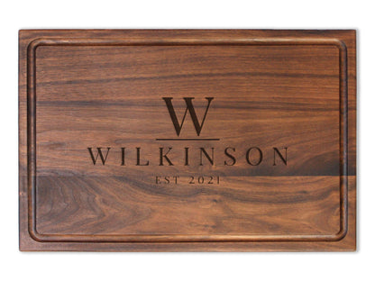 Personalized Cutting Board, Custom Engraved Charcuterie Board, Father’s Day Gift, Wedding Gift, Made in The USA - Hooyah Woodworks LLC