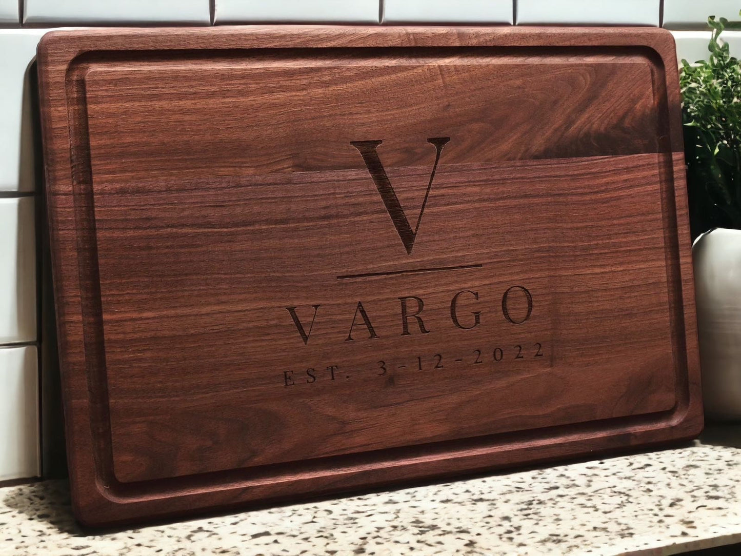 Personalized Cutting Board, Custom Engraved Charcuterie Board, Father’s Day Gift, Wedding Gift, Made in The USA - Hooyah Woodworks LLC