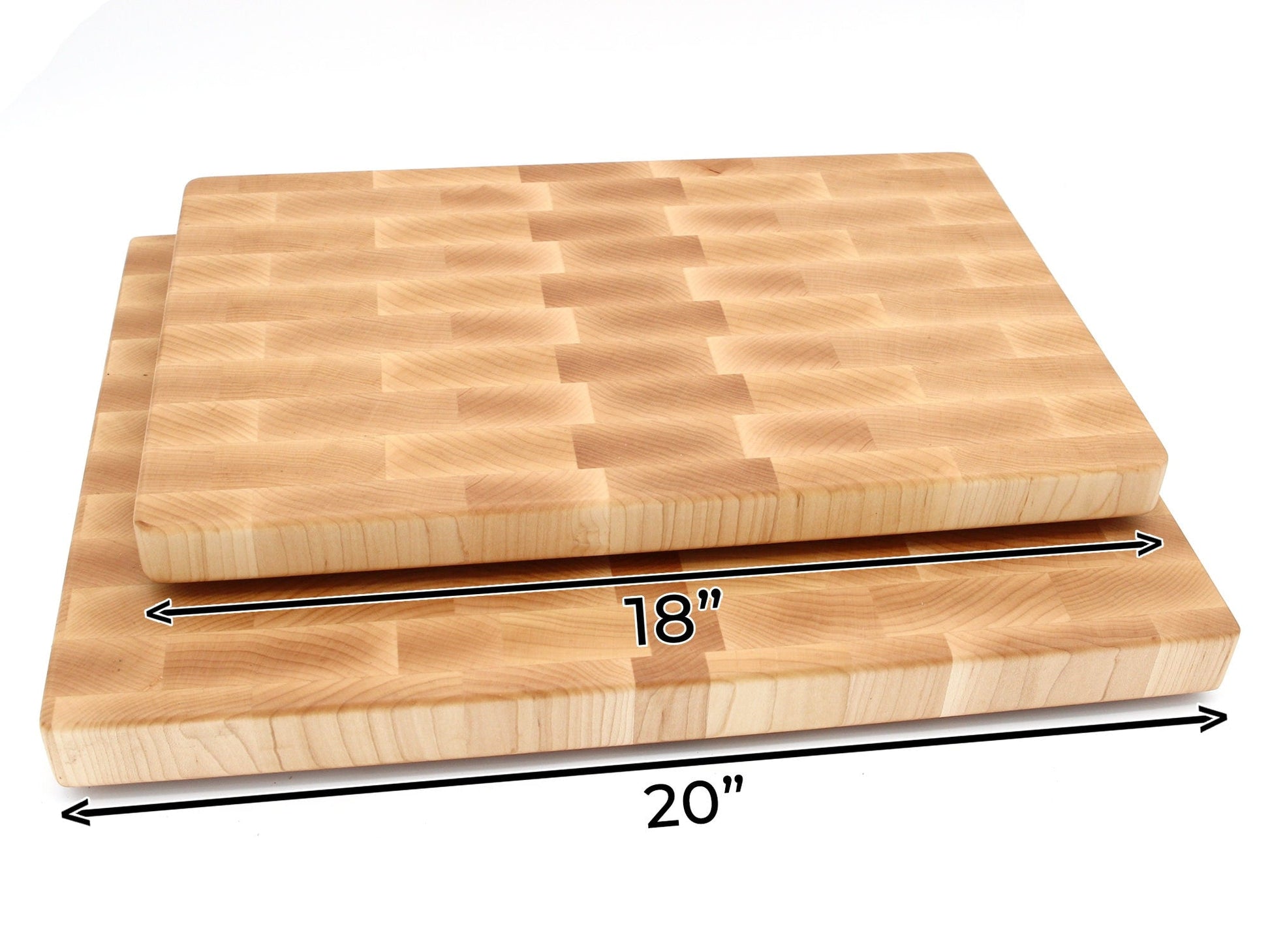 Maple Large End Grain Cutting Board, Maple Butcher Block with Rubber Feet, Wedding Gift, Anniversary Gift, Father's Day Gift, USA Made - Hooyah Woodworks LLC