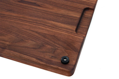 1.25” Thick Extra Large Wood Cutting Board with Feet, Pocket Handles and Juice Groove, 24x18”x1.25 Inches Thick, Gift For Dad, 100% USA Made - Hooyah Woodworks LLC