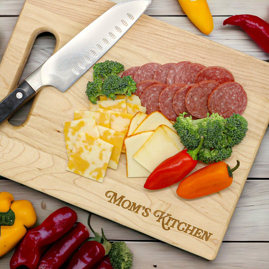 Personalized Mothers Day Cutting Board, Custom Gift for Wife, Monogrammed Gifts for her, Personalized Mother's Day Gift, USA Made - Hooyah Woodworks LLC