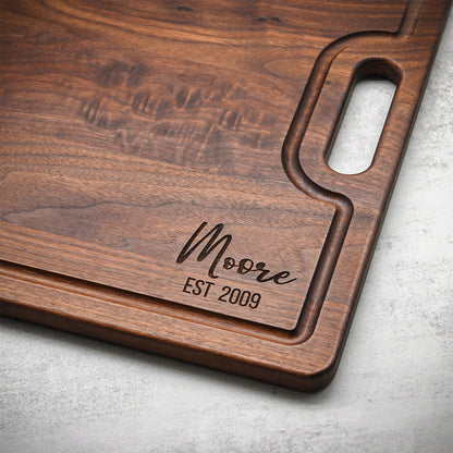 Extra Large Walnut Cutting Board, 24"x18" Charcuterie Serving Tray, Customizable Wedding Board, 100% Made in the USA