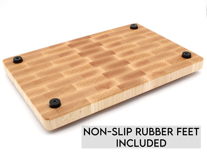 Wedding Gift, Extra Large End Grain Walnut Cutting Board, End Grain Butcher Block with Rubber Feet, Mother's Day, Anniversary Gift, USA Made - Hooyah Woodworks LLC