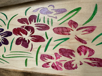 Hidden Gun Safe Just Flowers Wall Decoration - Wood Gun Cabinet To Securely Store Your Gun In Plain Sight