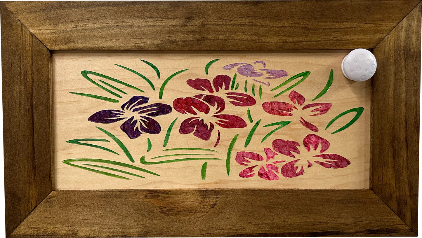 Hidden Gun Safe Just Flowers Wall Decoration - Wood Gun Cabinet To Securely Store Your Gun In Plain Sight