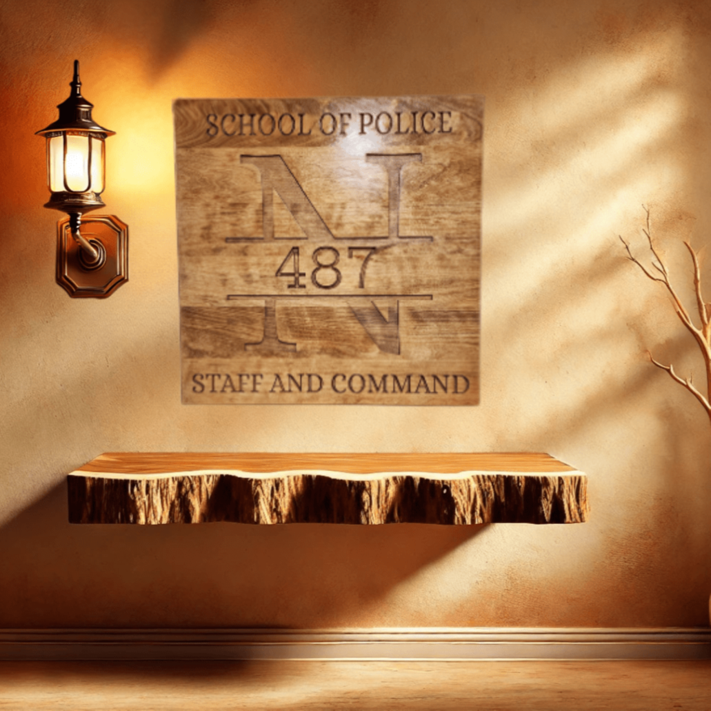 Personalized wooden sign carved and stained 