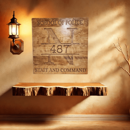 Personalized wooden sign carved and stained 