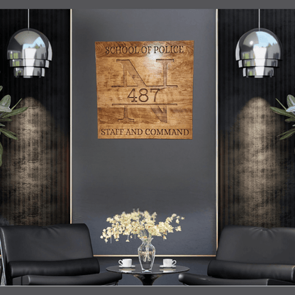 Personalized wooden sign carved and stained 