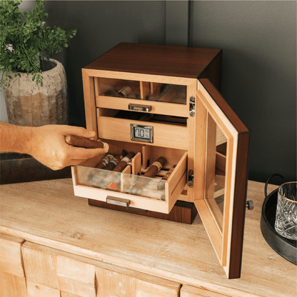 Luca Humidor Cabinet + Smart Valet - Hooyah Woodworks LLC
