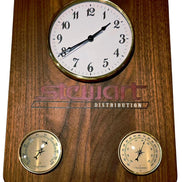 Luxury Walnut Clock with Humidity and Temperature. - Hooyah Woodworks LLC