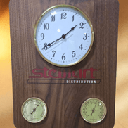Luxury Walnut Clock with Humidity and Temperature. - Hooyah Woodworks LLC