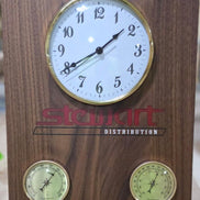 Luxury Walnut Clock with Humidity and Temperature. - Hooyah Woodworks LLC