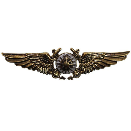 Marine Corps Badge: Aerial Navigator - Antique Gold - Hooyah Woodworks LLC