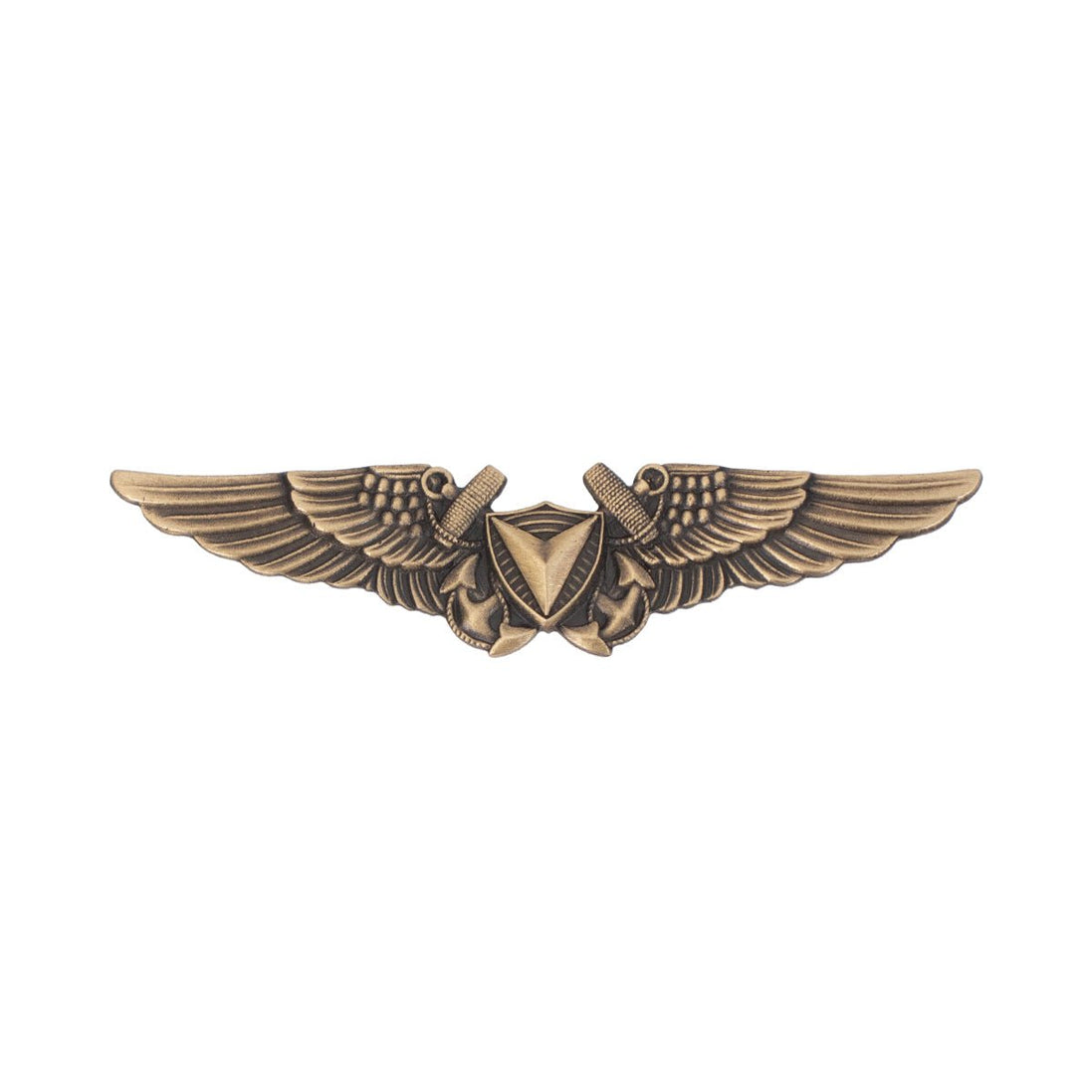 Marine Corps Badge: Unmanned Aircraft Systems (UAS) Officer Regulation Size - Bronze Plated - Hooyah Woodworks LLC