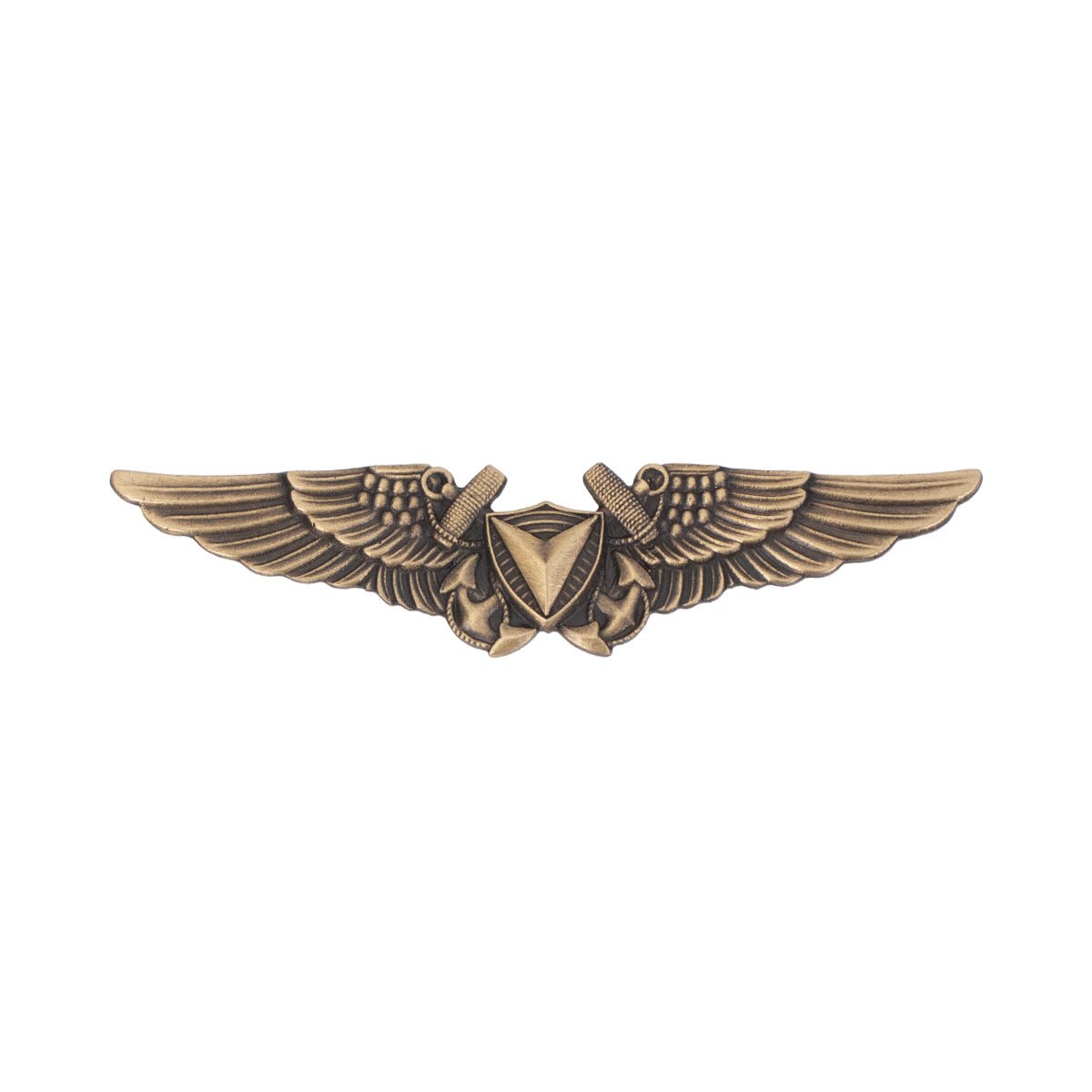 Marine Corps Badge: Unmanned Aircraft Systems (UAS) Officer Regulation Size - Bronze Plated - Hooyah Woodworks LLC