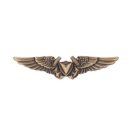 Marine Corps Badge: Unmanned Aircraft Systems (UAS) Officer Regulation Size - Bronze Plated - Hooyah Woodworks LLC