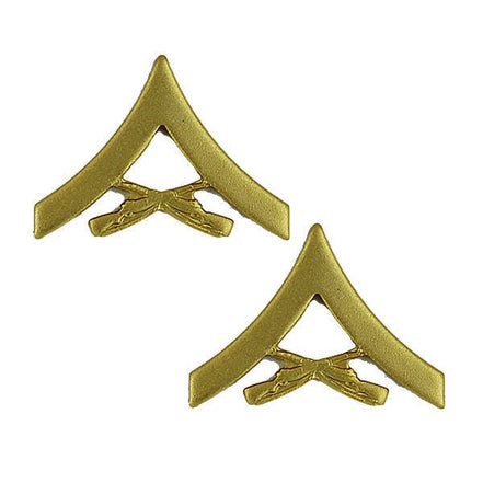 Marine Corps Chevron: Lance Corporal - satin gold - Hooyah Woodworks LLC