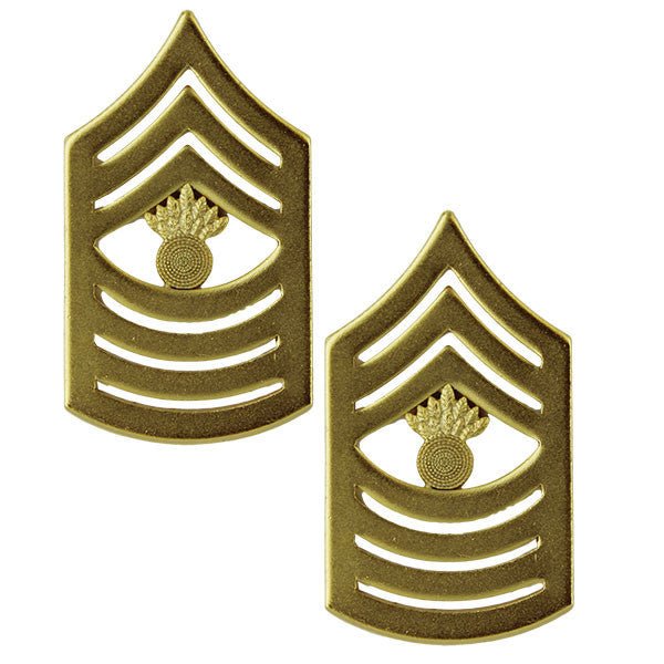 Marine Corps Chevron: Master Gunnery Sergeant - satin gold - Hooyah Woodworks LLC