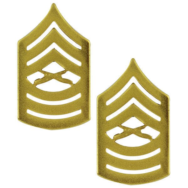 Marine Corps Chevron: Master Sergeant - satin gold - Hooyah Woodworks LLC