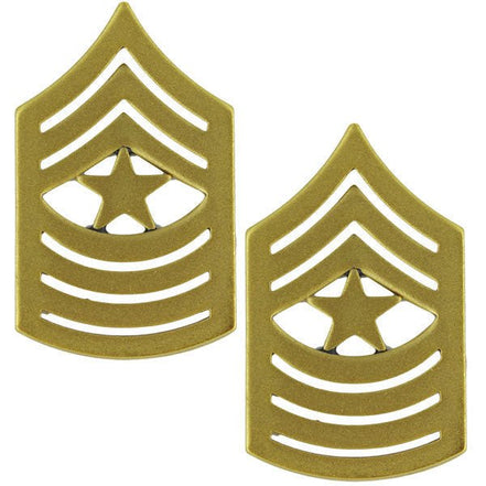 Marine Corps Chevron: Sergeant Major - satin gold - Hooyah Woodworks LLC