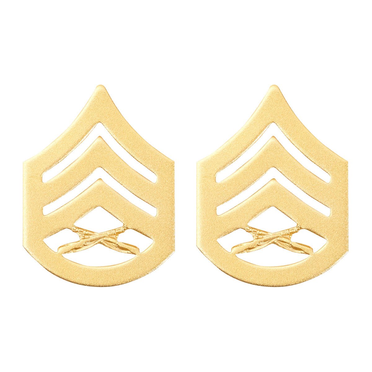 Marine Corps Chevron: Staff Sergeant - satin gold - Hooyah Woodworks LLC