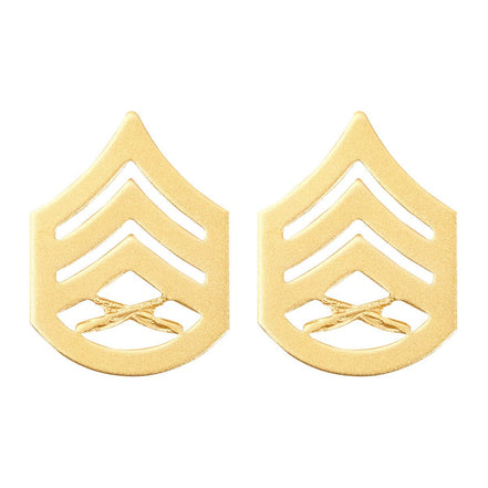 Marine Corps Chevron: Staff Sergeant - satin gold - Hooyah Woodworks LLC
