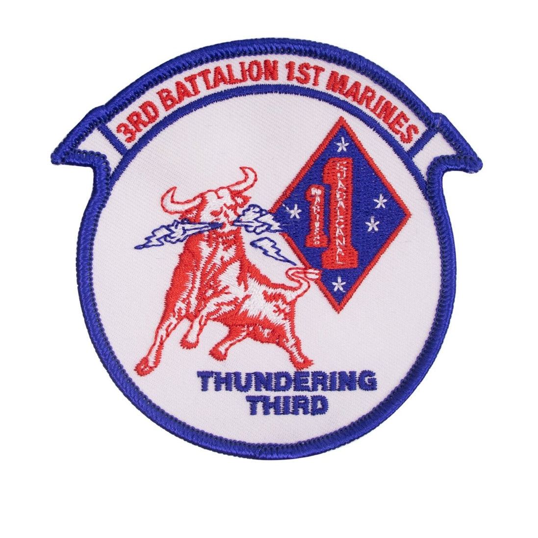 Marine Corps Patch: 3rd Battalion 1st Marines "Thundering Third" - color - Hooyah Woodworks LLC