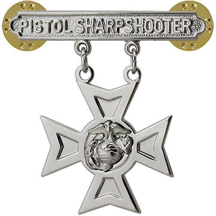 Marine Corps Qualification Badge: Pistol Sharpshooter - Hooyah Woodworks LLC