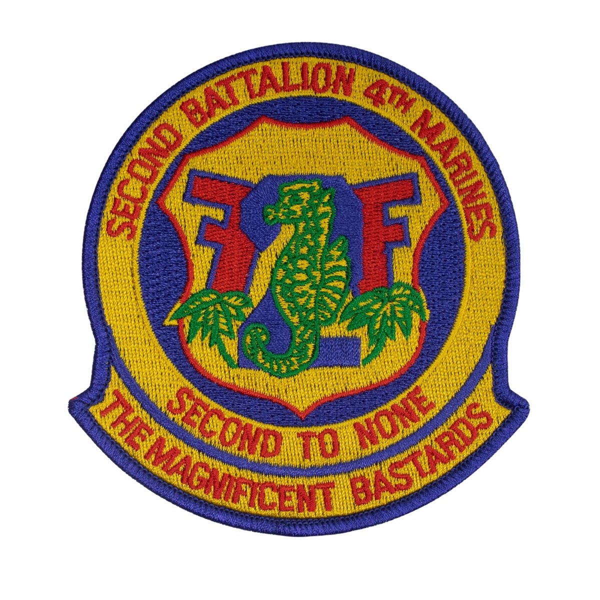 Marine Corps Shoulder Patch: 2nd Battalion 4th Marines - full color - Hooyah Woodworks LLC