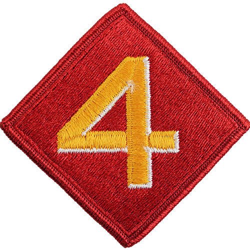 Marine Corps Shoulder Patch: Fourth Division - color - Hooyah Woodworks LLC