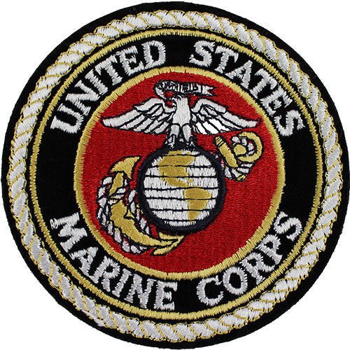 Marine Corps Shoulder Patch: Globe and Anchor - black, 4". - Hooyah Woodworks LLC