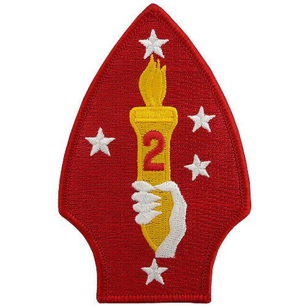 Marine Corps Shoulder Patch: Second Division - color - Hooyah Woodworks LLC