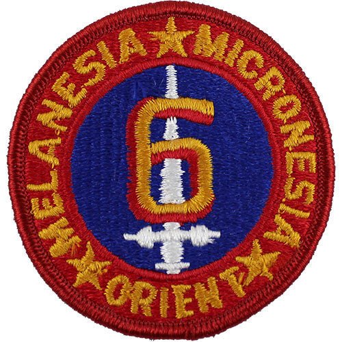 Marine Corps Shoulder Patch: Sixth Division - color - Hooyah Woodworks LLC