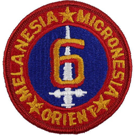 Marine Corps Shoulder Patch: Sixth Division - color - Hooyah Woodworks LLC