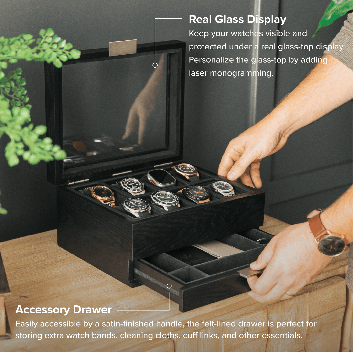 Mill Modular Watch Box - 8 Slot - Hooyah Woodworks LLC