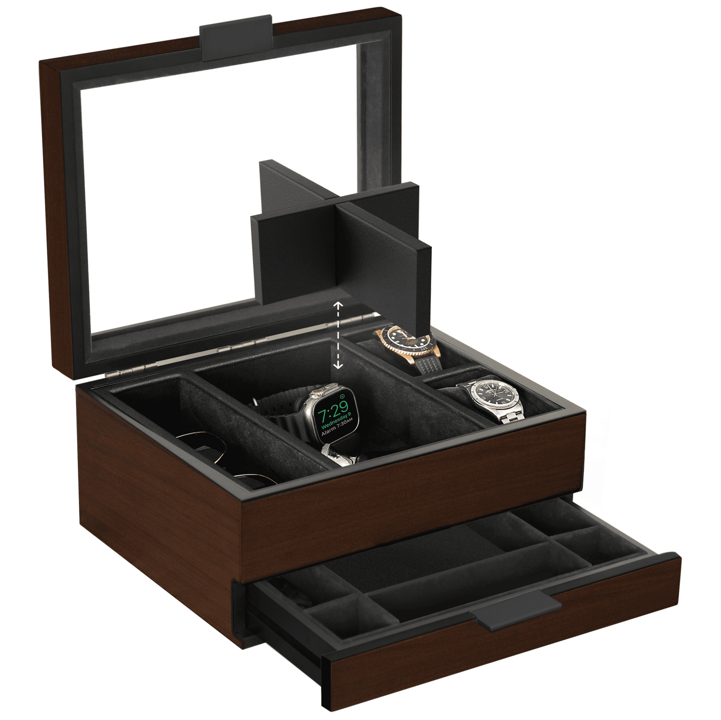 Mill Modular Watch Box - 8 Slot - Hooyah Woodworks LLC