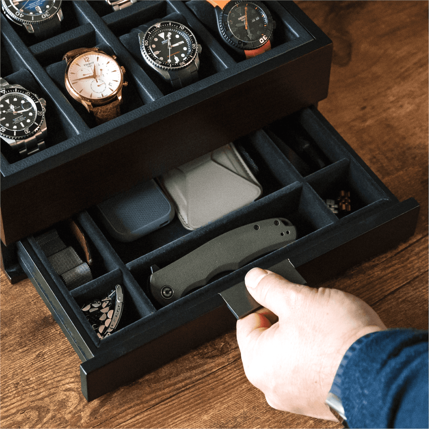 Mill Modular Watch Box - 8 Slot - Hooyah Woodworks LLC