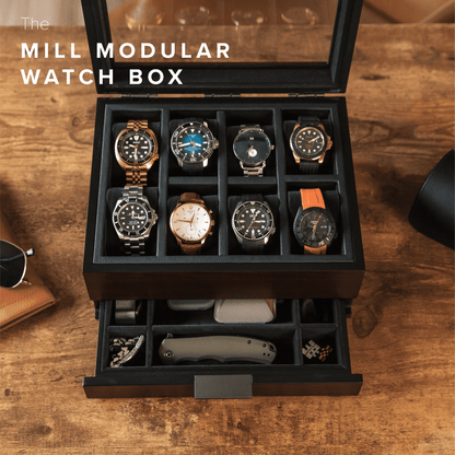Mill Modular Watch Box - 8 Slot - Hooyah Woodworks LLC