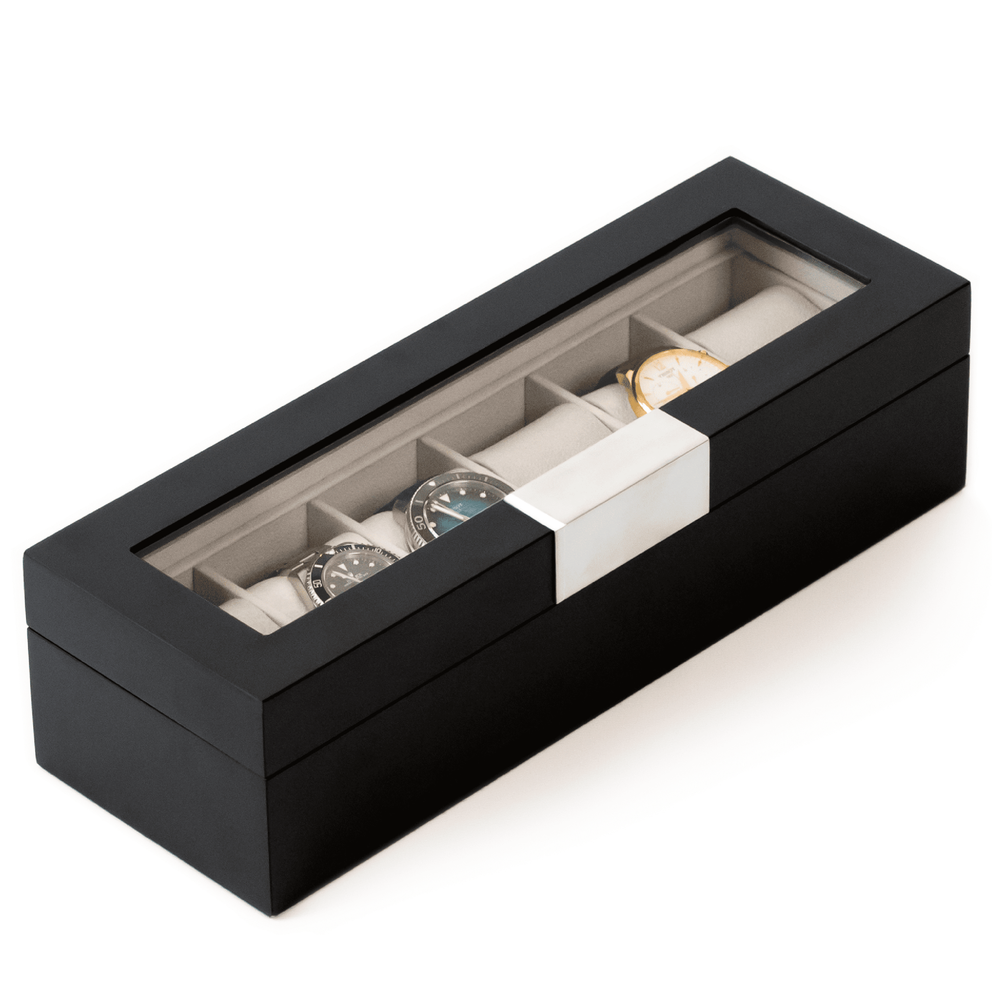 Modern Clip Watch Box - 6 Slot - Hooyah Woodworks LLC