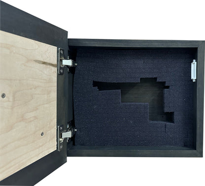 Personalized Monogrammed Last Name Hidden Gun Cabinet In Wall or On Wall Mount