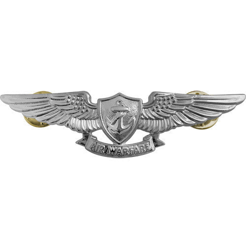 Navy Badge: Aviation Warfare Specialist - regulation size, mirror finish - Hooyah Woodworks LLC