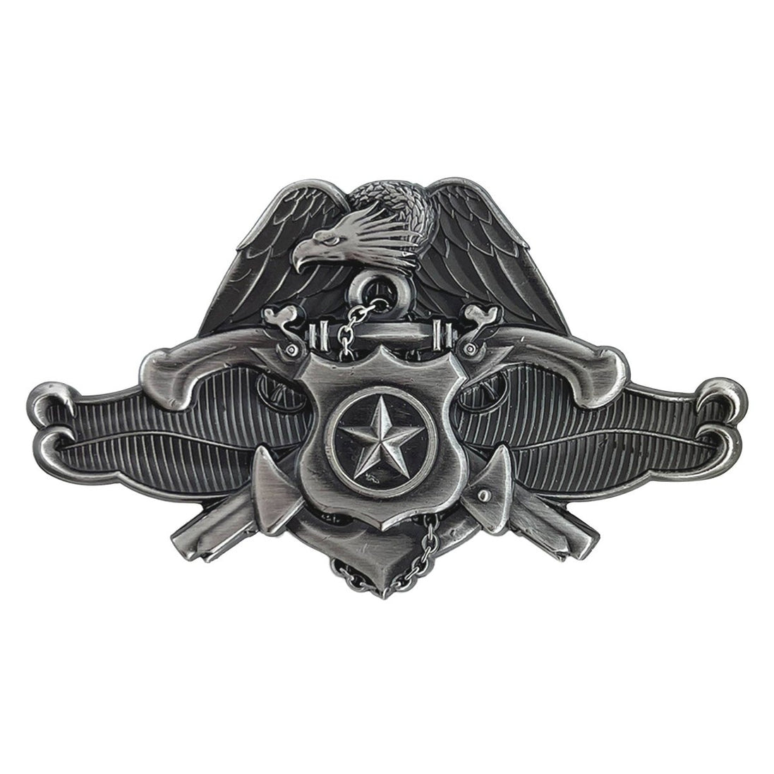 Navy Badge: Master Security Forces Specialist - regulation size, oxidized - Hooyah Woodworks LLC