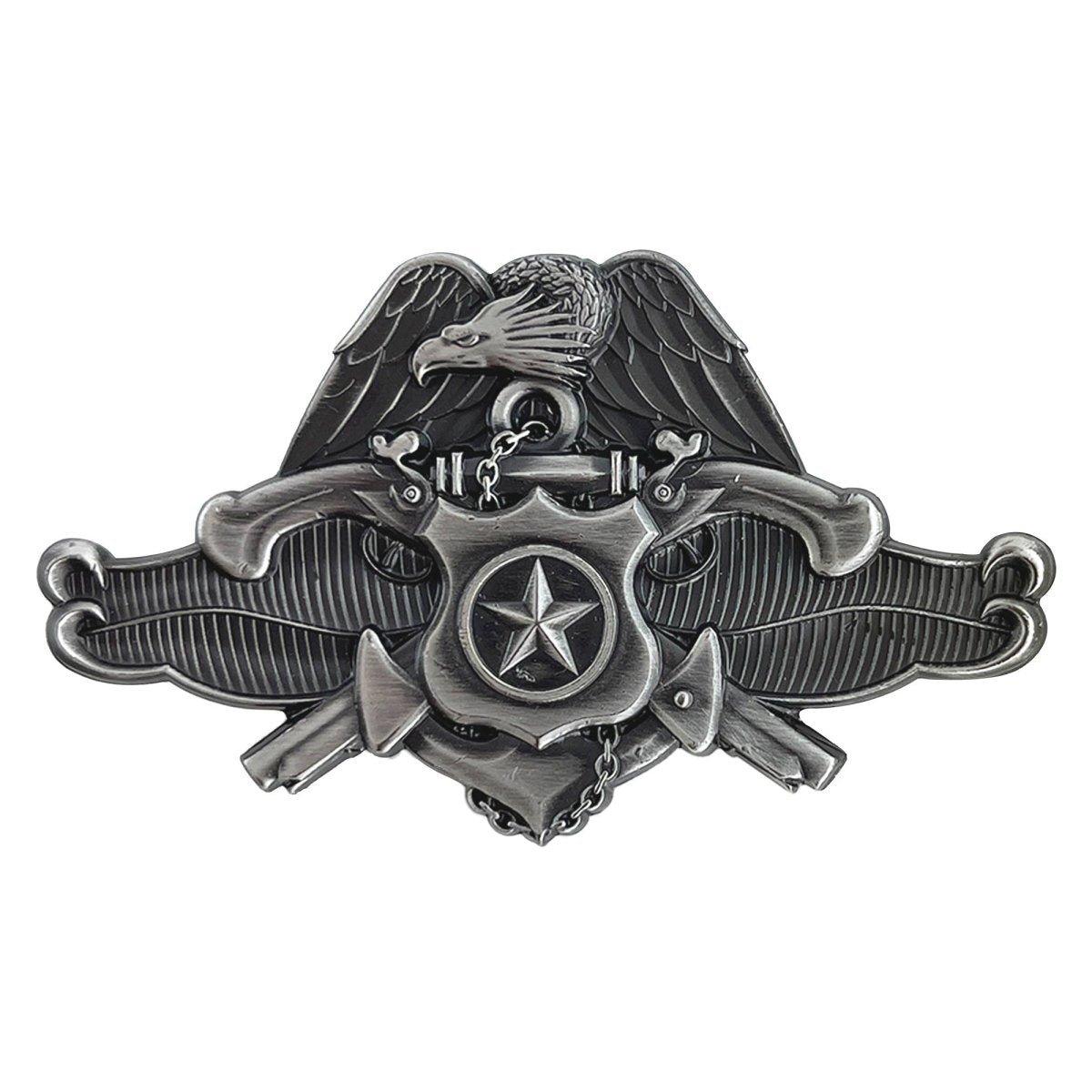 Navy Badge: Master Security Forces Specialist - regulation size, oxidized - Hooyah Woodworks LLC