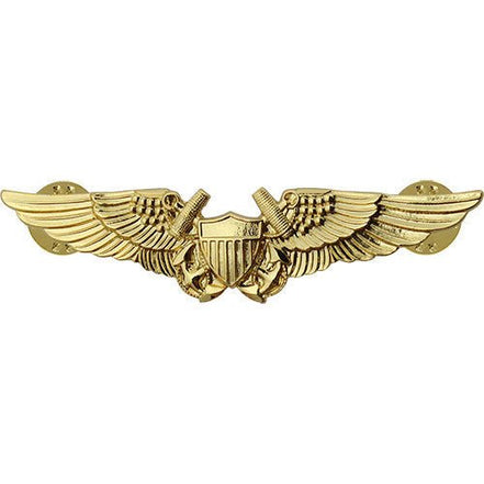 Navy Badge: Navy Flight Officer - regulation size - Hooyah Woodworks LLC