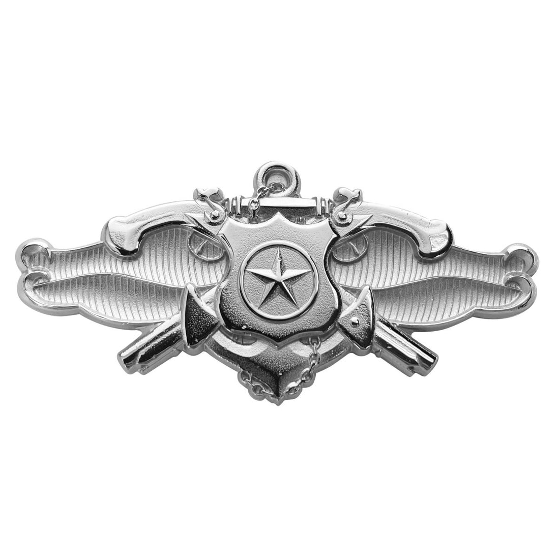 Navy Badge: Senior Security Forces Specialist - regulation size, mirror finish - Hooyah Woodworks LLC