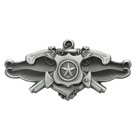Navy Badge: Senior Security Forces Specialist - regulation size, oxidized - Hooyah Woodworks LLC