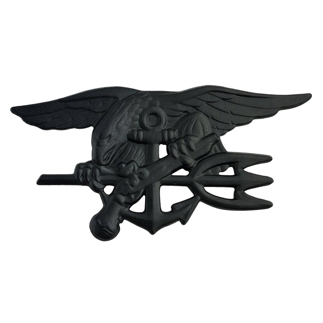 Navy Badge: Special Warfare - regulation black metal (NON-RETURNABLE/NON-REFUNDABLE) - Hooyah Woodworks LLC