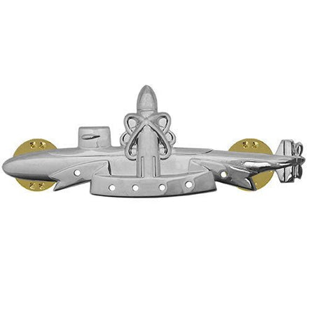 Navy Badge: SSBN Submarine Deterrent Patrol - Regulation Size-Mirror Finish - Hooyah Woodworks LLC