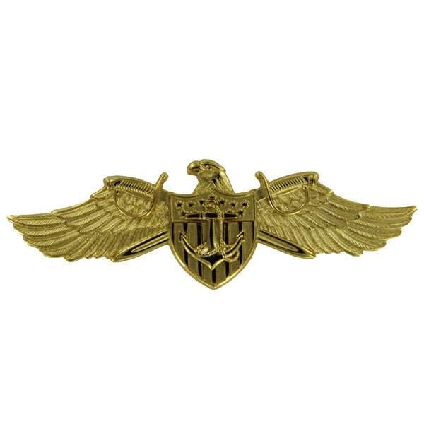 Navy Badge: Strategic Sealift Officer Warfare - regulation size - Hooyah Woodworks LLC